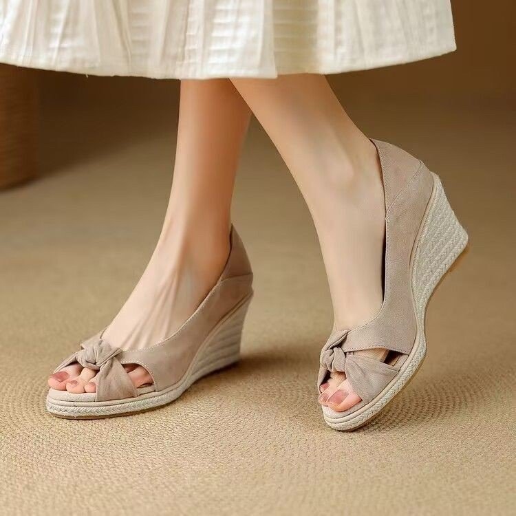 Sandalias de moda hechas a mano, mujeres, tacones de moda, viento cálido, 06 verano, nuevas sandalias de tacones de 7,5 cm.