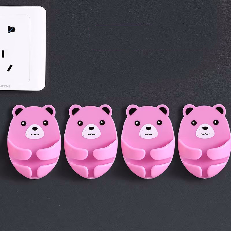 アニメ抱き熊無料穴プラグフック電源コンセント台所熊プラグ収納フック|undefined