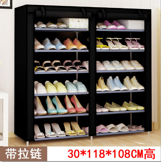 Zapatero simple de varias capas, combinación de estantes para zapatos para el hogar, almacenamiento en la entrada, zapatero a prueba de polvo, almacenamiento y organización para dormitorios, zapatero pequeño