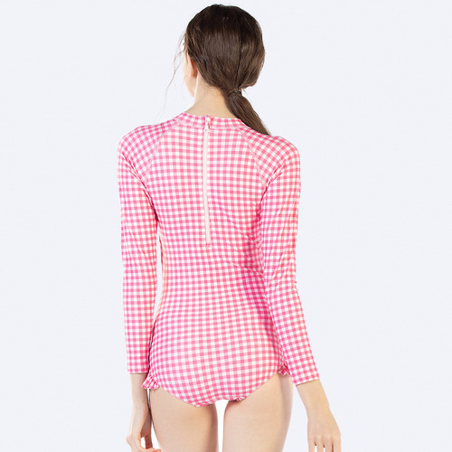 Momasong Women's Summer New Sun Protection Bodysuit Cherry Korean Version Cute Girl Slimming Stomach Covering Small Breast Hot Spring Swimwear