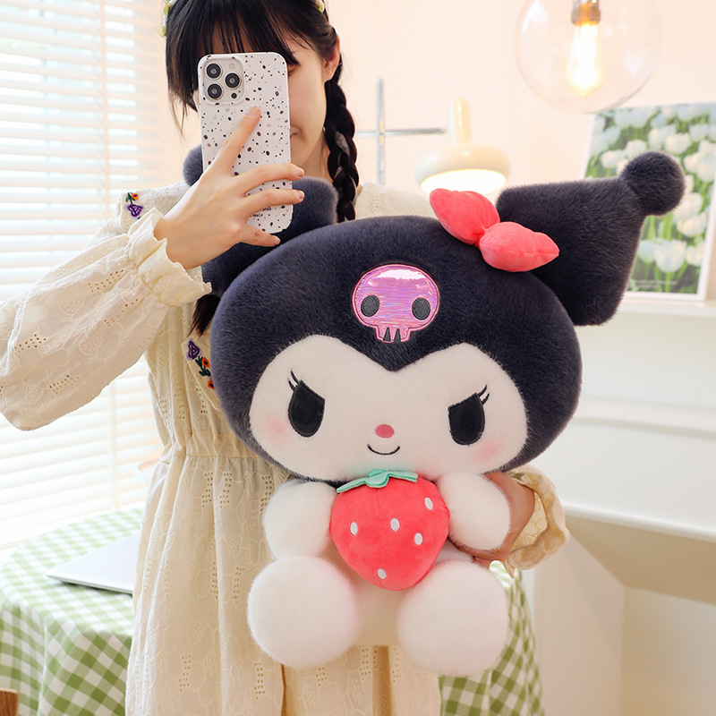 日本の新しいヨーロッパミンクイチゴクロミメロディーぬいぐるみ人形子供用キャッチマシン人形人形枕|undefined