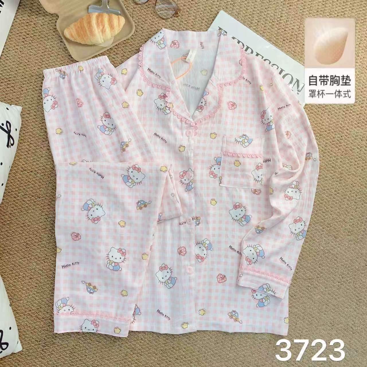 Algodón suave al por mayor transfronterizo nube nuevo pijama de mujer de verano pantalones cortos de mangas cortas estudiantes cardigans delgado cubierta de ropa para el hogar