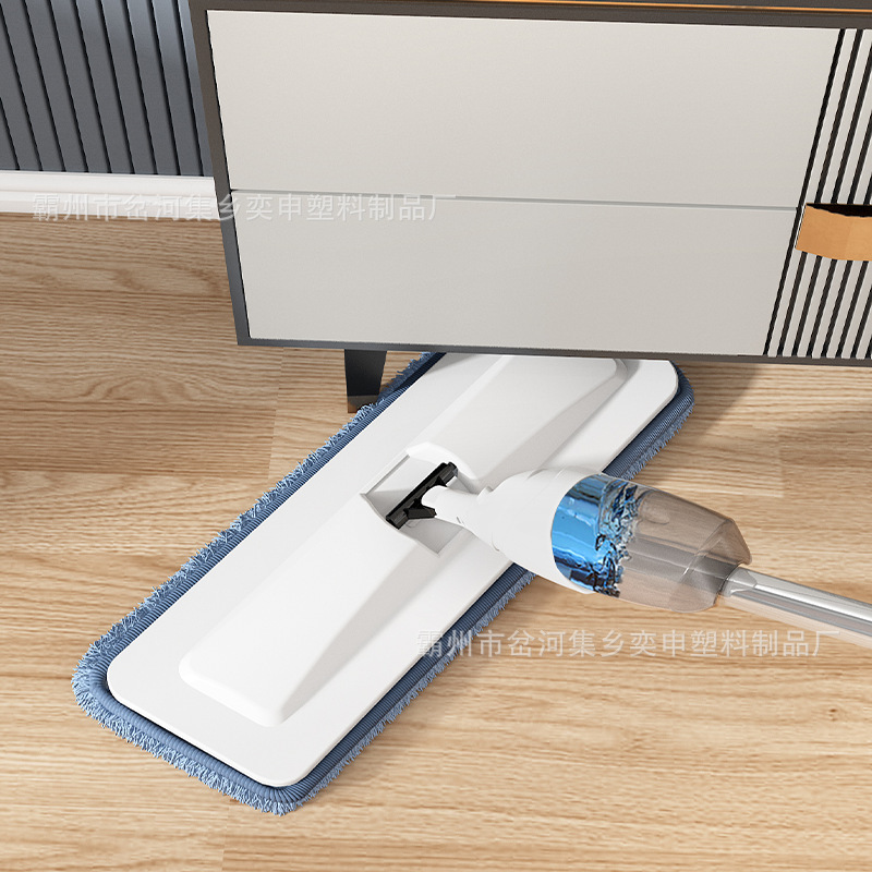 Hand-Washable Enlarged Rotating Flat Mop Can Be Customized with Lazy Spray for Wet and Dry Use, Micro-Moisture Cleaning, Removable and Washable