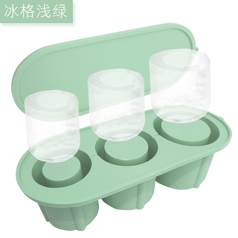 Adaptable a Stanley Icemaster Cup molde de hielo doméstico con tapa de gran capacidad fácil de desmoldear rejilla de hielo de silicona de grado alimenticio