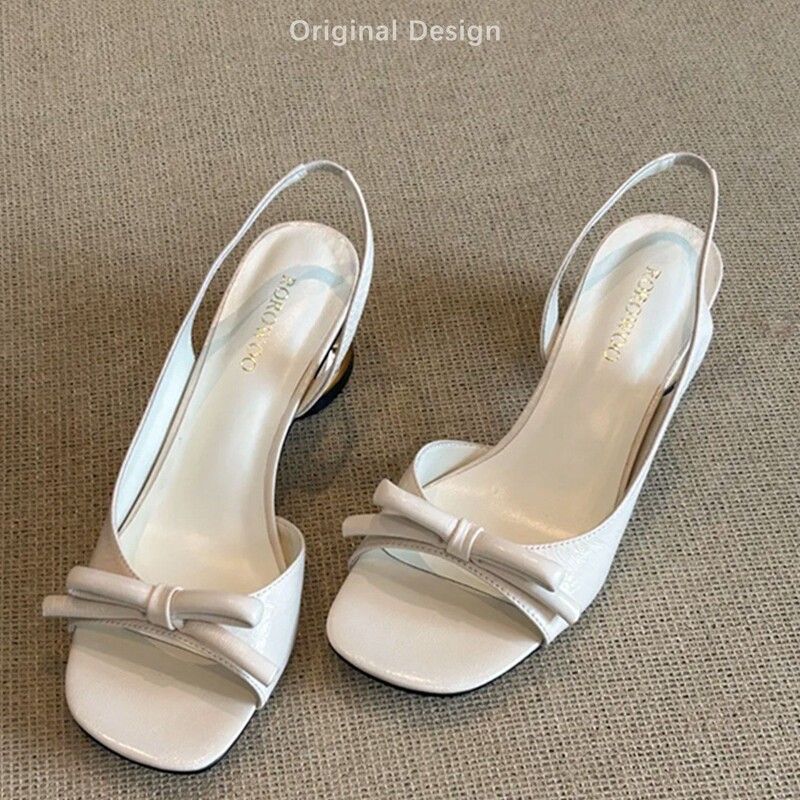 Retro Bow-Knot Chunky Heel Open-Toe Sandals for Women 2026 New Style, Perfect for Pairing with Skirts, Stunning French-Style High Heels Retro Bow-Knot Chunky Heel Open-Toe Sandals for Women 2026 New Style, Perfect for Pairing with Skirts, Stunning French-Style High Heels