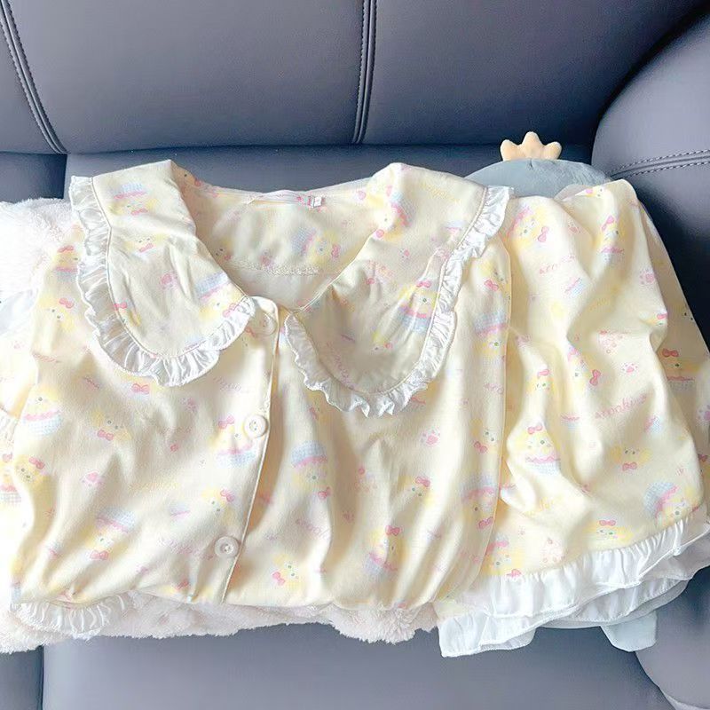インス風かわいいハローキティパジャマ女性用春秋長袖ズボンは家の服の外でも着用可能学生スーツ|undefined