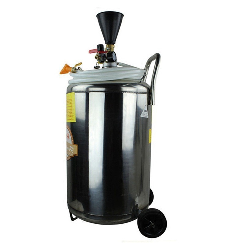 Neumático de acero inoxidable engrosada de hierro puede máquina de espuma de lavado de coches pistola de burbujas de pulverización de cera lavadora de coches olla belleza del coche