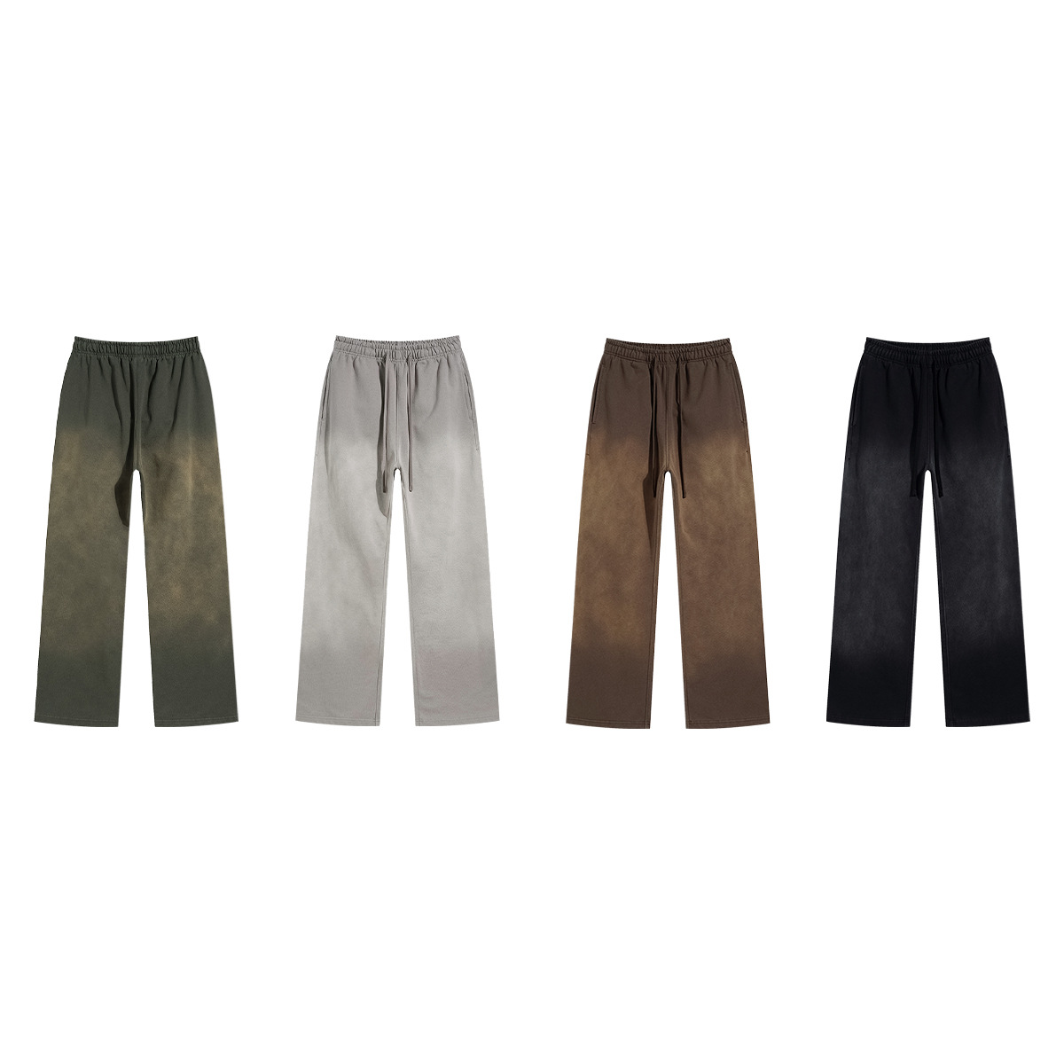 Pantalones de hombre de otoño nuevos productos de marca de moda americana lavado con agua para hacer viejos pantalones deportivos de hombre rectos sueltos callejero retro pantalones de hombre image 6