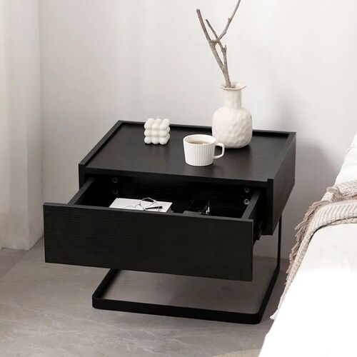 3x modern simple suspended solid wood bedside table bedroom light luxury high-end bedside drawer storage storage cabinet bedside