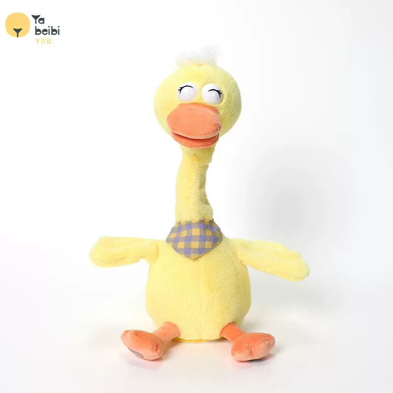 电动宠物复读鸭儿童电动玩具 天鹅跳舞毛绒玩具 复读学说话玩具