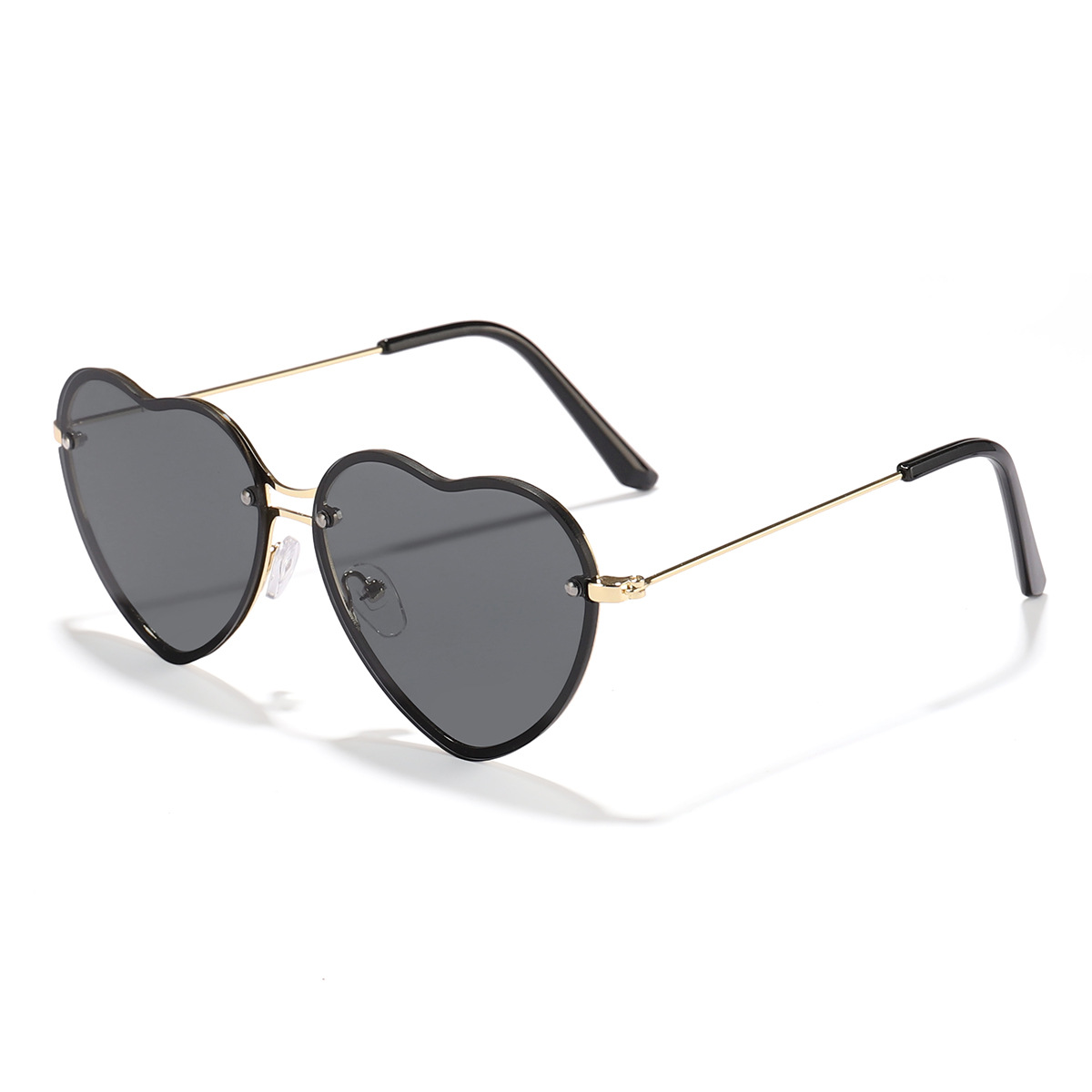 2023 nueva protección UV amor gafas de sol marco de metal amor diseño sueño color rosa gafas de sol 91078