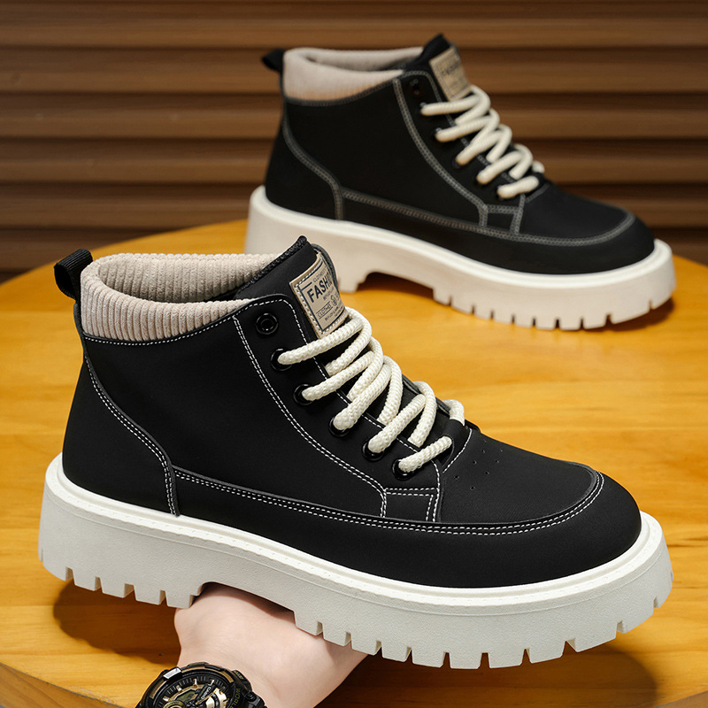 Martin botas para hombres 2025 nuevo otoño zapatos de altura hombres botas de trabajo casuales botas de tendencia botas de moda con suela gruesa image 4
