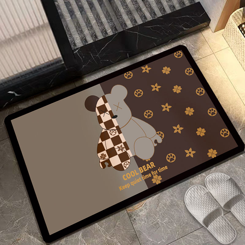 暴力熊腳墊入戶浴室吸水墊地毯衛生間廁所防滑墊速干硅藻泥軟地墊