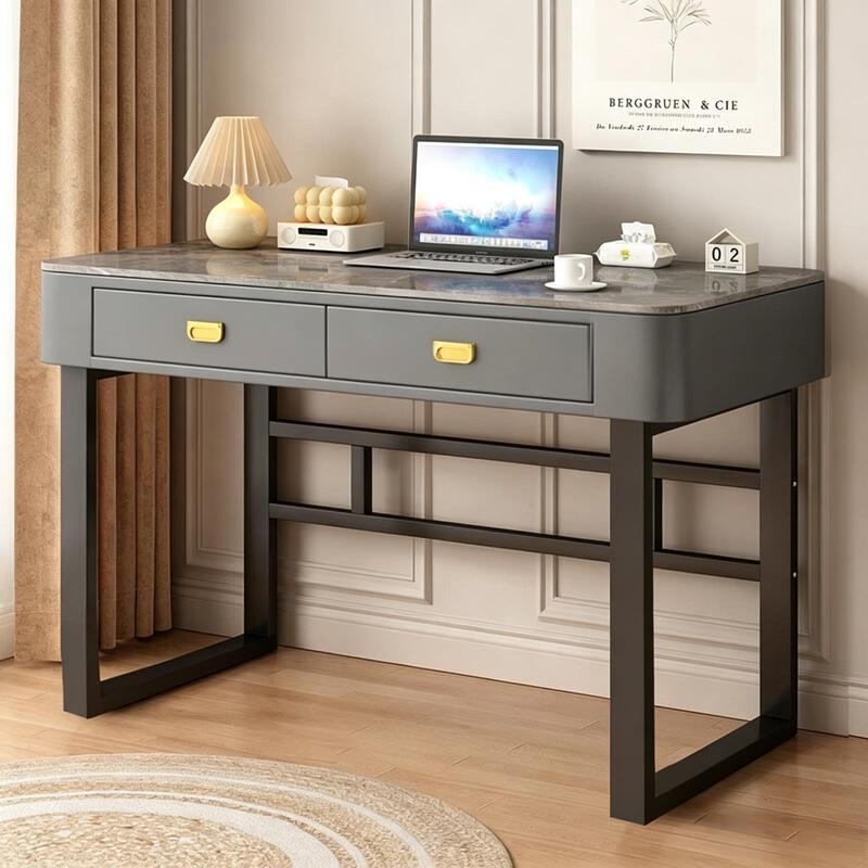 Home computer desk, Italian-style light luxury table, bedroom dressing table, simple integrated study desk, desktop office desk