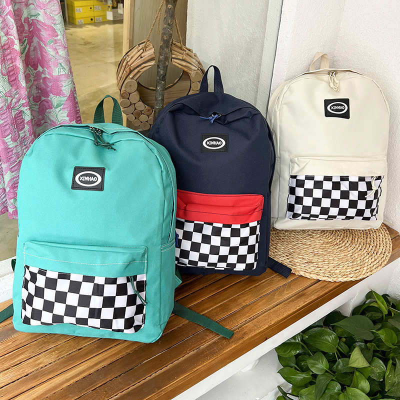 2024 nuevo clásico tablero de cuadros mochila Mori versátil estudiante clase mochila escuela secundaria