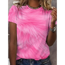 B 74162 3D digital printed short-sleeve 3D ����ӡ������