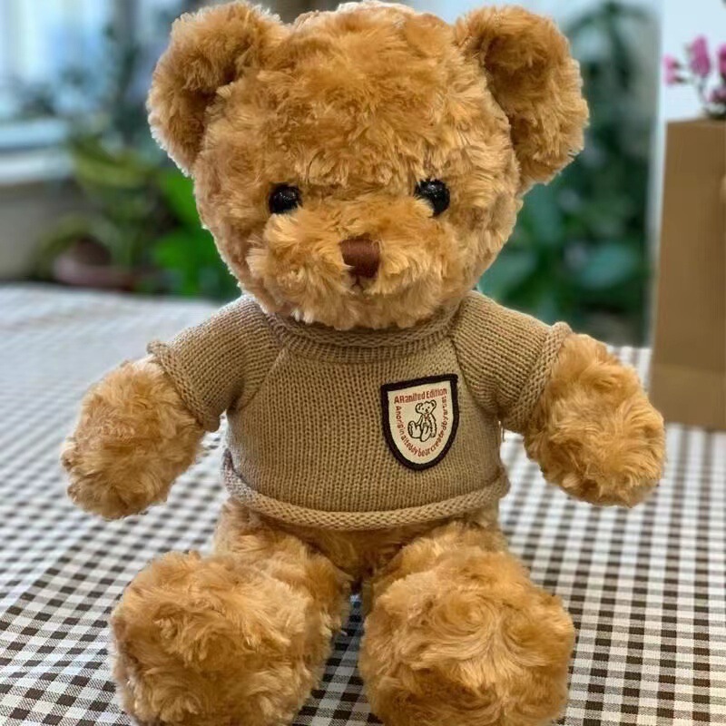 Wholesale sweater teddy bear doll plush toy bear pillow cloth doll birthday gift bear doll Wholesale sweater teddy bear doll plush toy bear pillow cloth doll birthday gift bear doll
