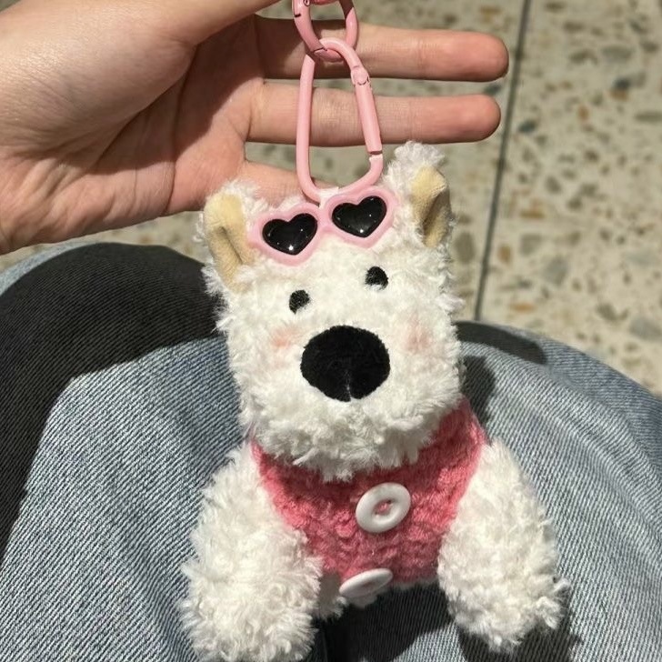 新しいウエストハイランドキーホルダーぬいぐるみかわいいバッグペンダント女神ギフトガールハート車のペンダント姉妹ギフト|undefined