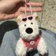 New West Highland Keychain Plush Doll Cute Bag Pendant Goddess Gift Girly Heart Car Pendant Sister Gift