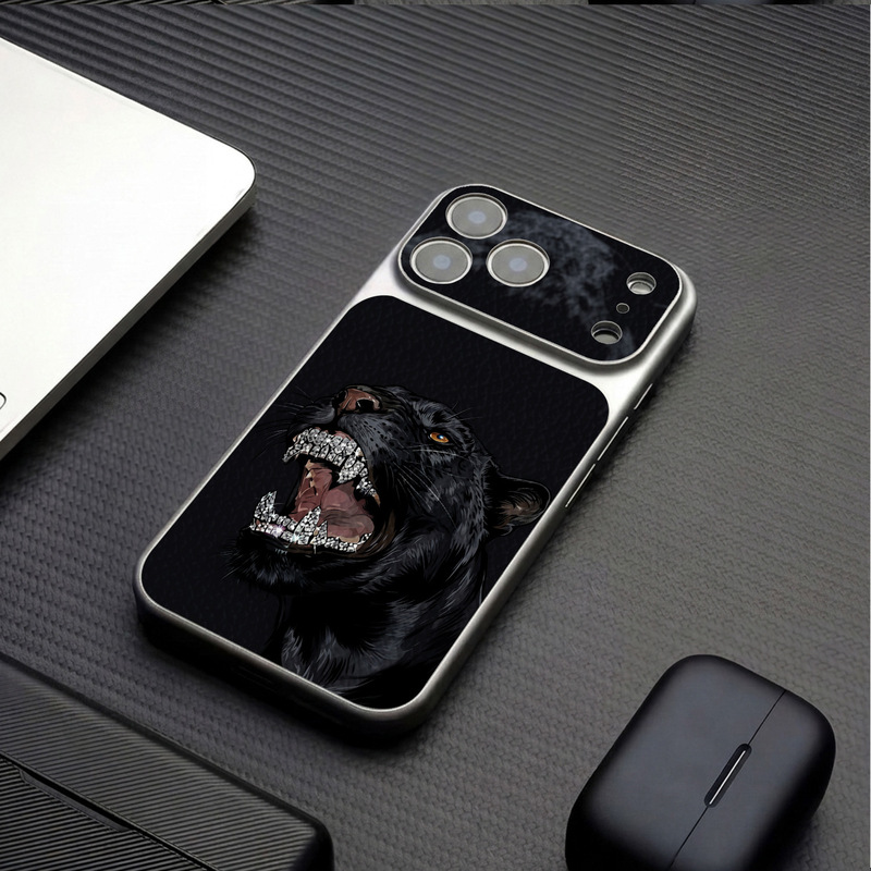 Diamond Black Panther Apple 17 Promax Mobile Phone Case Iphone16 Large Window Lychee Leather Pattern 15 Cross-Border 141312 Diamond Black Panther Apple 17 Promax Mobile Phone Case Iphone16 Large Window Lychee Leather Pattern 15 Cross-Border 141312