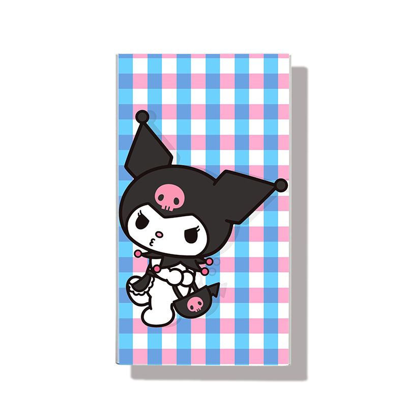 쿨로미-핑크 블루 격자