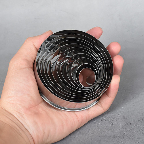 DIY baking tools stainless steel rolled edge round cake cutting mold fondant mold mousse cake ring dumpling maker