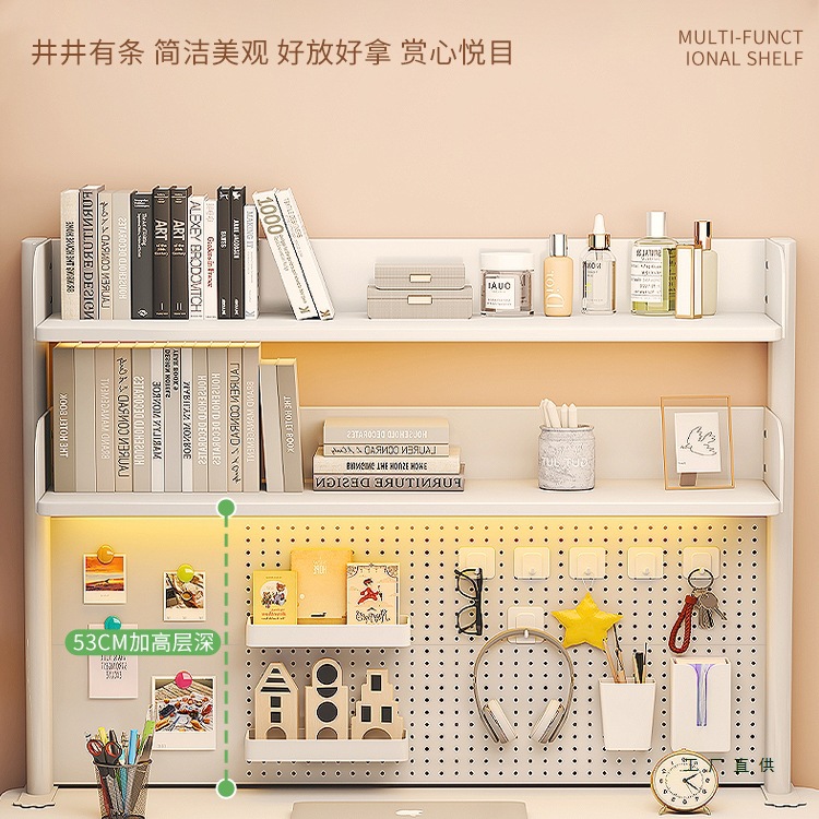 Desktop Bookshelf Storage Rack Office Computer Desk Hole Board Multi-Layer Iron Dormitory Student Home Desk