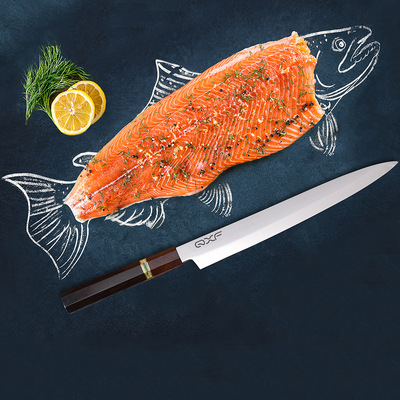 陽江巧媳婦高端外貿系列新款11寸不鏽鋼日式魚生刀料理刀刺身刀