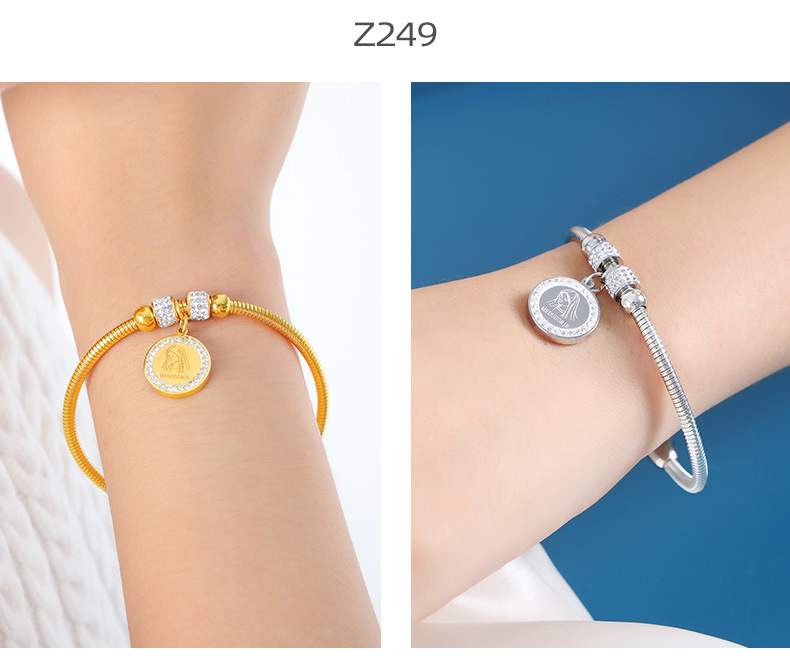 Pendant Bracelet Set Magnetic Attraction Titanium Steel Bangles_voghion.com