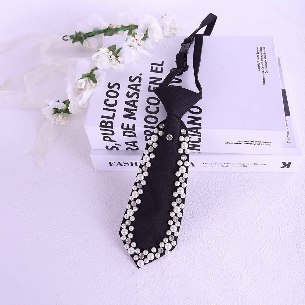 クロスボーダーの軽い豪華な黒いドリルのネクタイは怠け者のネクタイを調節できます。