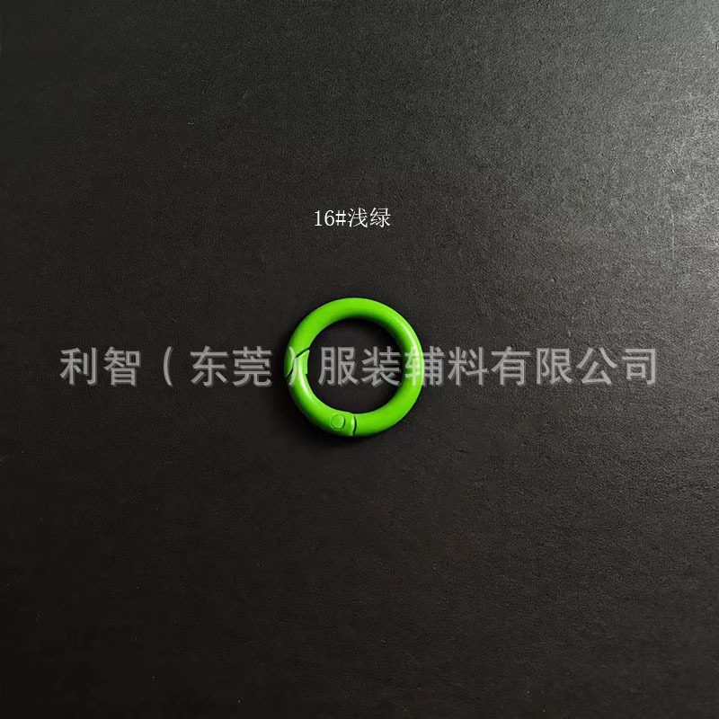 现货烤漆锌合金弹簧圈包包小圆挂扣饰品配件开口弹簧扣彩色弹簧圈|undefined