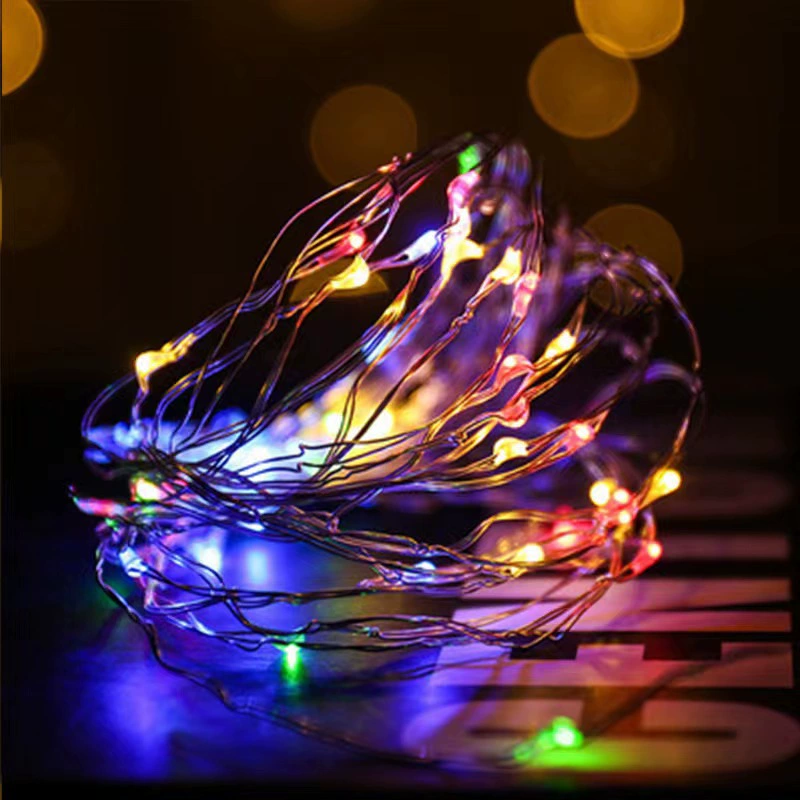 Блестящая LED-лампа на шпажках, медная проводка, свет, букет цветов, подарочная коробка, торт, наполненный звёздами, декоративная тканевая нить, магазинные световые шпажки, шар-волнa