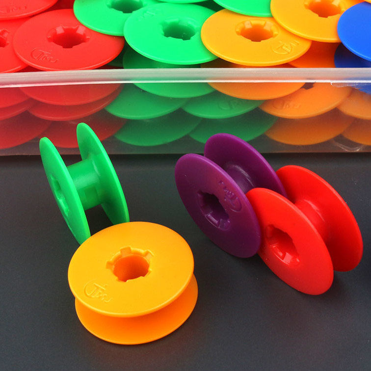 电脑平车梭心线心平缝机锁芯缝纫机梭芯进口铁氟龙彩色塑料梭芯