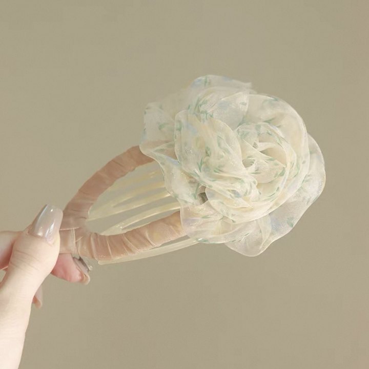 超仙仿真玫瑰花发夹后脑勺气质低马尾百合花朵抓夹氛围感百搭发饰|undefined