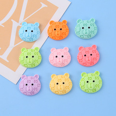 馬卡龍色字母熊飾品配件diy仿真奶油膠卡通髮夾裝飾材料批發