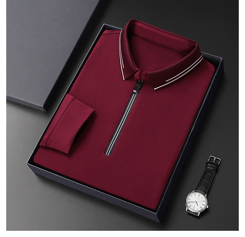 Herren Polohemd Mit Halbem Reißverschluss, Minimalistisch_voghion.com
