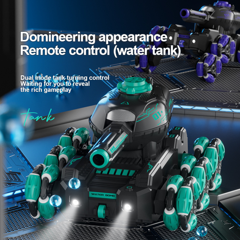 Cross-border Stunt Remote Control Water Bomb Tank Car Children's Toy...