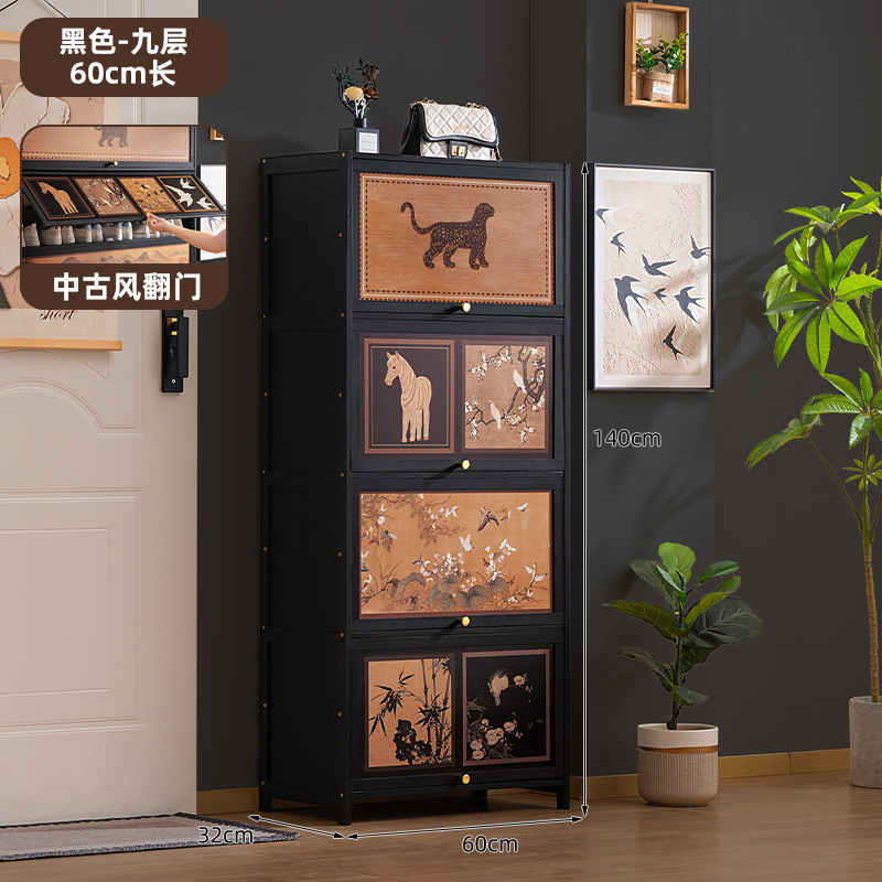 简易鞋架子家用门口多层带门防尘入门鞋架鞋柜高款立式一体收纳架|undefined