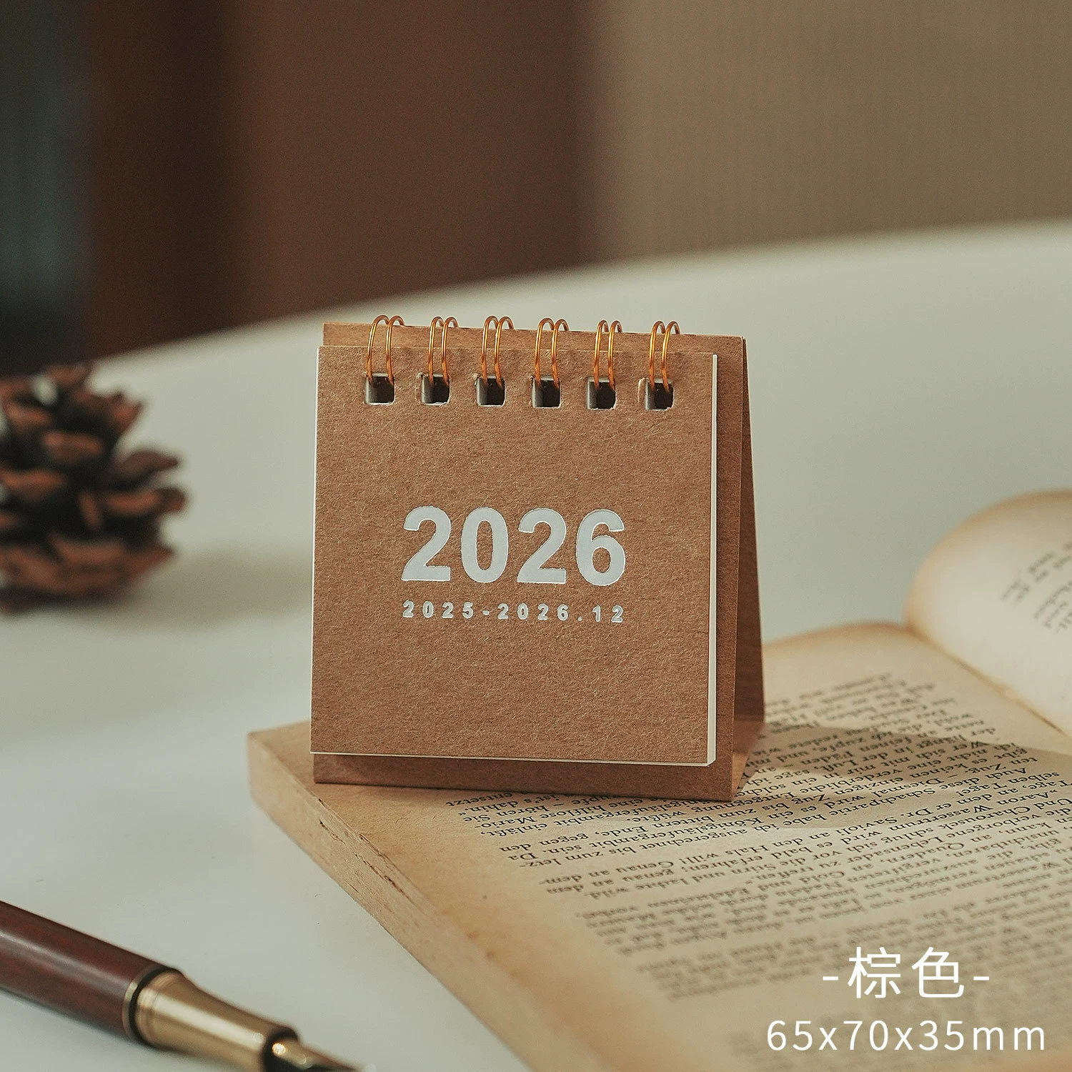 2026 годовой настольный подарок 2025 вдохновляющий маленький красивый календарь китайский стиль ретро мини благословение текст календарь