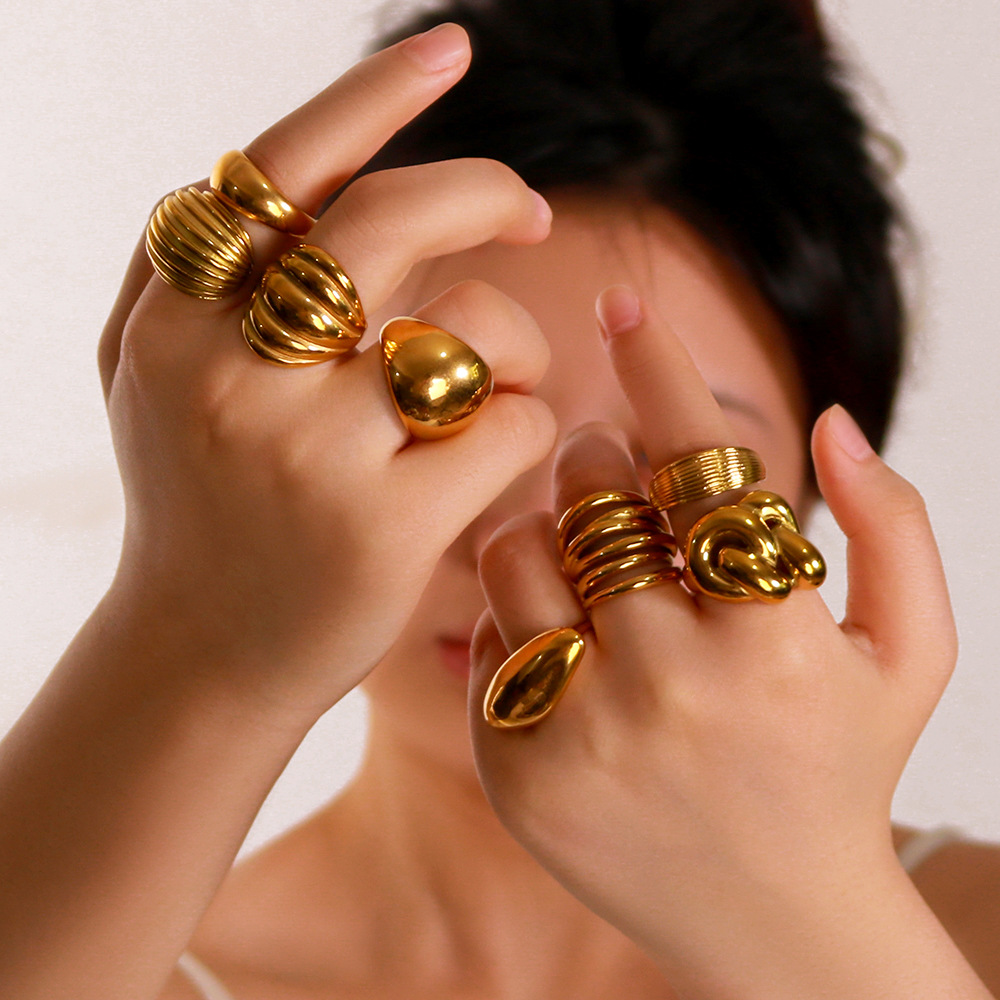 Geometric Wrap Ring For Women Designer Style Irregular Shape_voghion.com