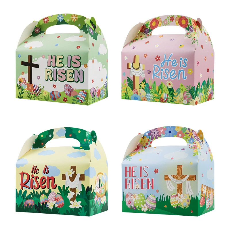 Пасха новый дизайн портативная коробка с ручкой конфеты подарочная коробка для вечеринок для украшения