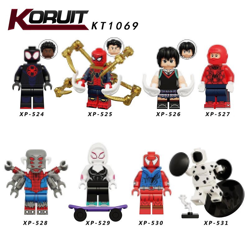 Corey KT1069 Super English Series Miles Penny Spotted Children's Assembled Building Blocks Toy Bag