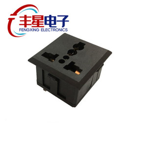 Supply Universal Socket 10A Multifunctional Embedded Desktop Socket Universal Socket Three-Pin 3-Hole Socket