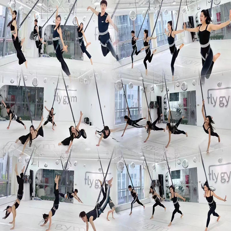 Explosive Aerial Yoga Vitality with Indoor Fitness Bungee Rope Bar Acrobatic Dance Assistant with Magic Belt Cross-border