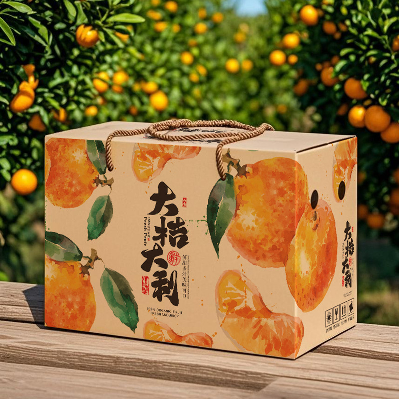 蜜桔包装盒礼盒空盒柑橘子包装箱纸箱5/10斤装橘子箱子橘子包装盒