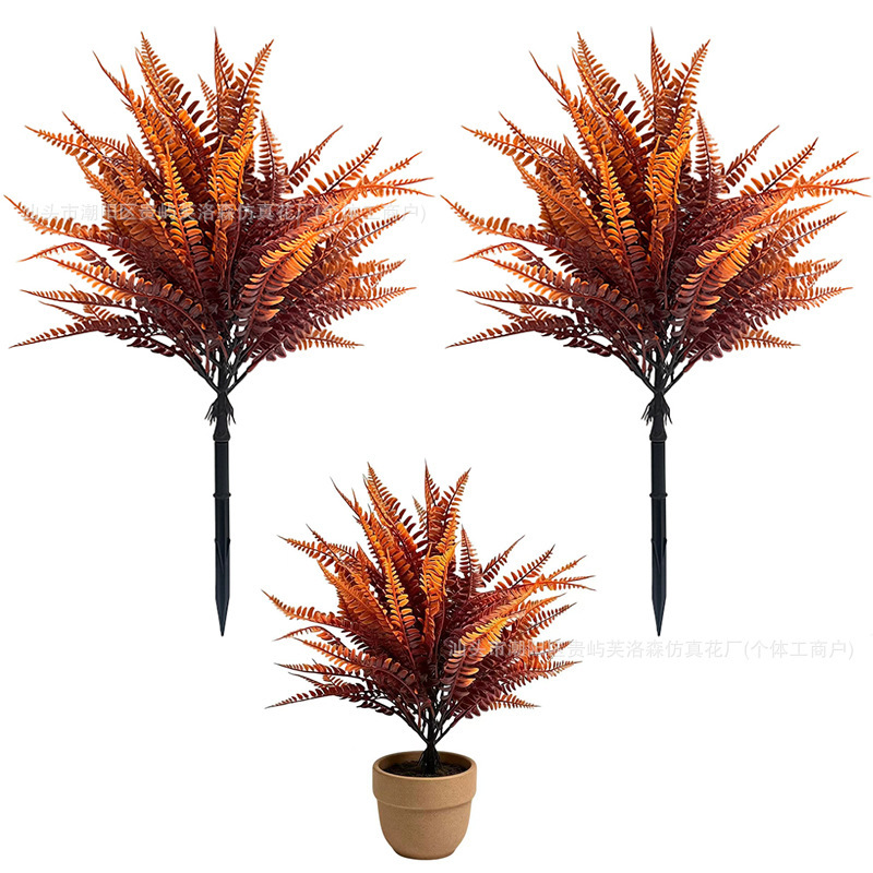 Amazon Autumn-Colored Persian Grass Cross-Border Aquatic Plant Bunch Decoration Fern Plant Material Artificial Greenery Amazon Autumn-Colored Persian Grass Cross-Border Aquatic Plant Bunch Decoration Fern Plant Material Artificial Greenery