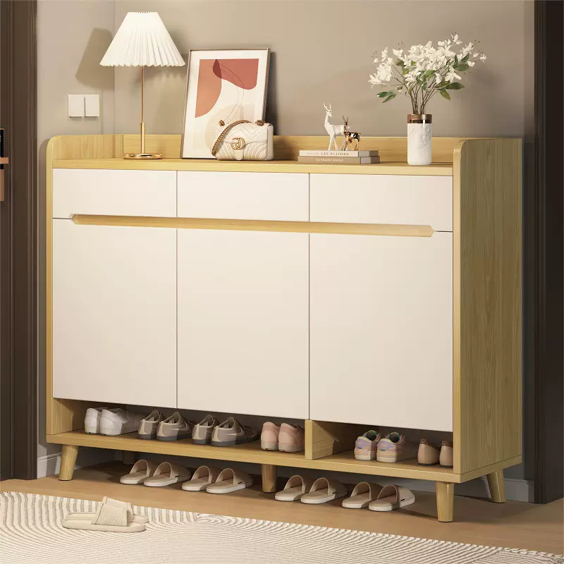 实木鞋柜家用门口入户室内玄关柜新款2025爆款储物柜一体收纳鞋架