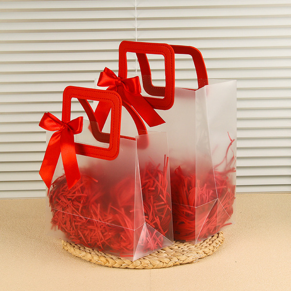 matte festive linen bag