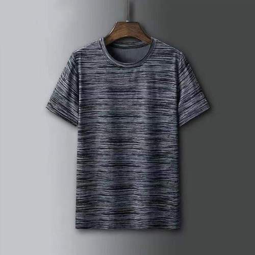 Fashion Ice Silk Short Sleeve Summer Men's Short Sleeve Mesh T-Shirt Ice Silk Quick Dry Men's Large Size Loose Top