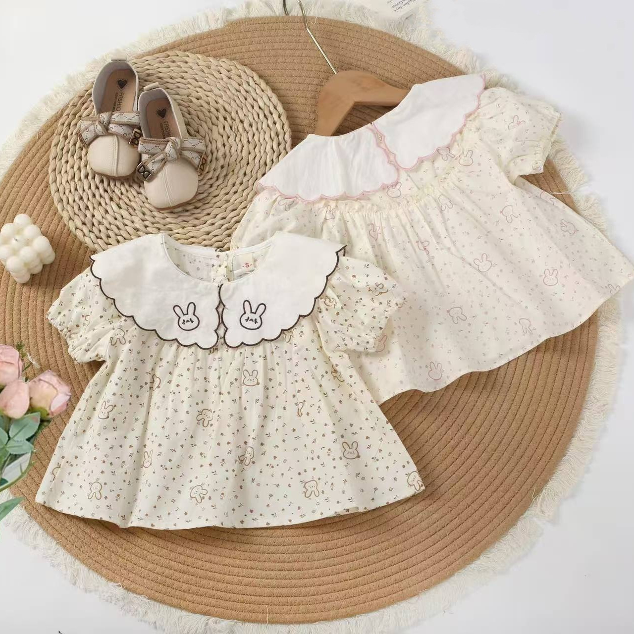 Girls' Dresses Wholesale 2026 Summer New Style Baby Girl Short-Sleeved Dress Infant 0-5 Years Old Little Girl Clothing